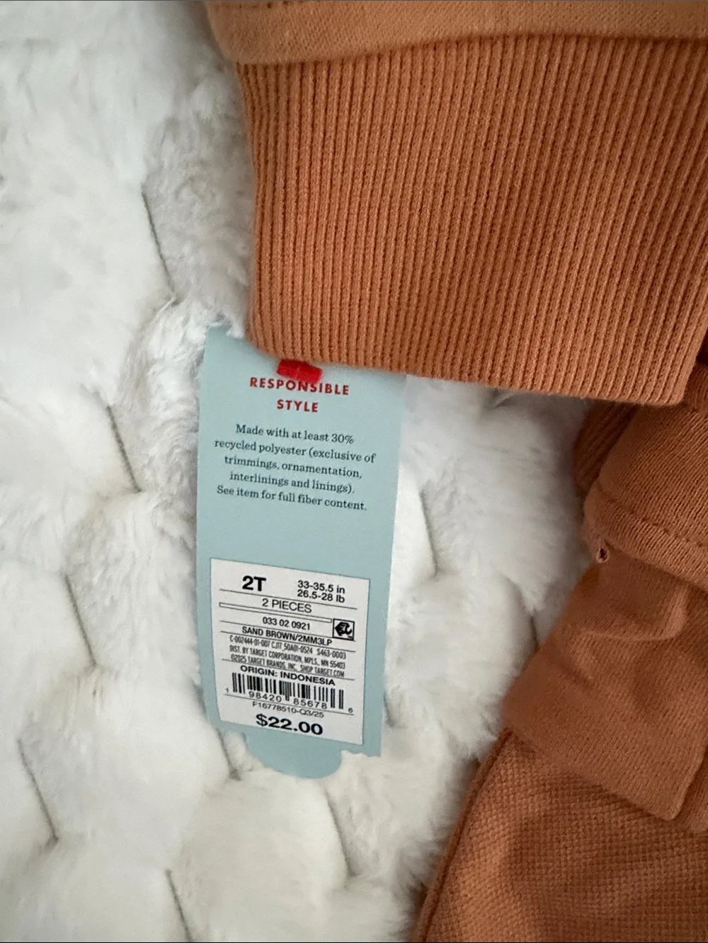 Cat & Jack Rust Orange Baby Sweatshirt and Joggers Set